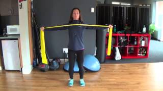 Resistance Band Exercises  Chest Band Pull [upl. by Aseela]