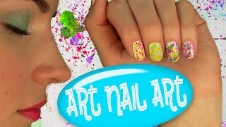 Art Nail Art Nail Tutorial for 5 Easy Nail Art Designs No Tools [upl. by Enohs]