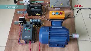 How to control a 3phase motor with PLC amp VFD  Delay program amp interlock [upl. by Akirrehs311]