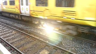 Merseyrail 507 009 making arcs at Birkdale station [upl. by Shauna]