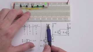 Making logic gates from transistors [upl. by Kelila]