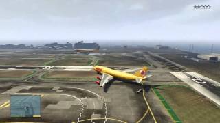 GTA V How To Get To The Airport amp Fly A JUMBO JET INCLUDING CRASHES [upl. by Anisamoht]