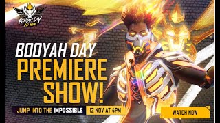 Booyah Day Premiere Show  English  Garena Free Fire [upl. by Giesecke]