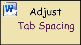 How to adjust tab spacing in Word [upl. by Boorman]