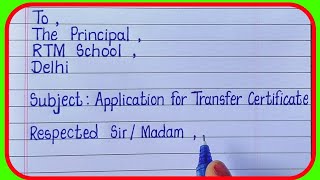 Transfer Certificate Application for school in English writingApplication transfer certificate [upl. by Ariaes]