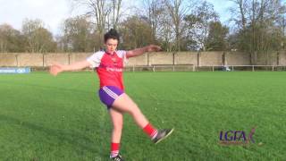 Ladies Gaelic Football Skills  The Hook Kick [upl. by Oinegue]